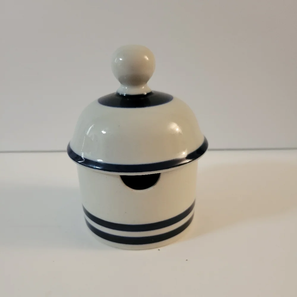 Dansk Blue Mist Pottery Jam Honey Jar